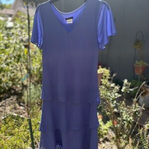 Elegant Blue Layered Dress